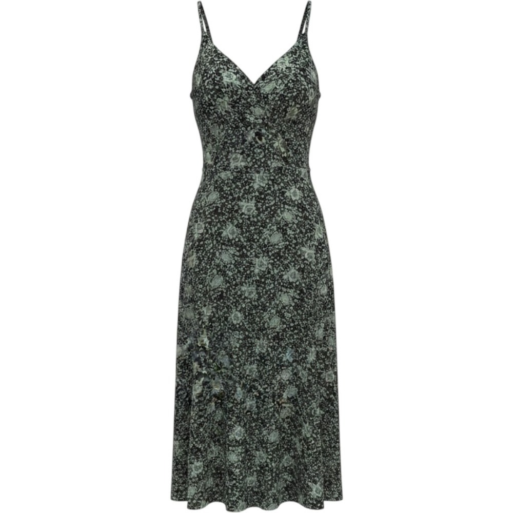 Rabbit Designs Vintage 90s Floral Maxi Dress Sleeveless Rayon Made in USA 14M